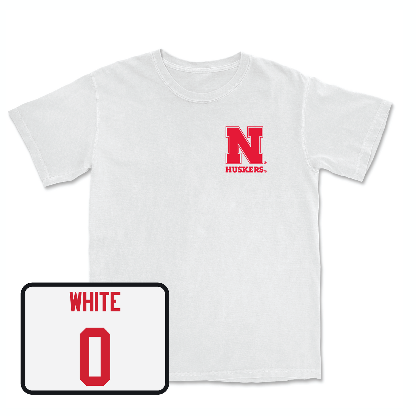 White Women's Basketball Comfort Colors Tee Youth Small / Darian White | #0