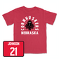 Red Football Cornhuskers Tee 3 2X-Large / Emmett Johnson | #21