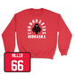 Red Football Cornhuskers Crew Youth Large / Ezra Miller | #66