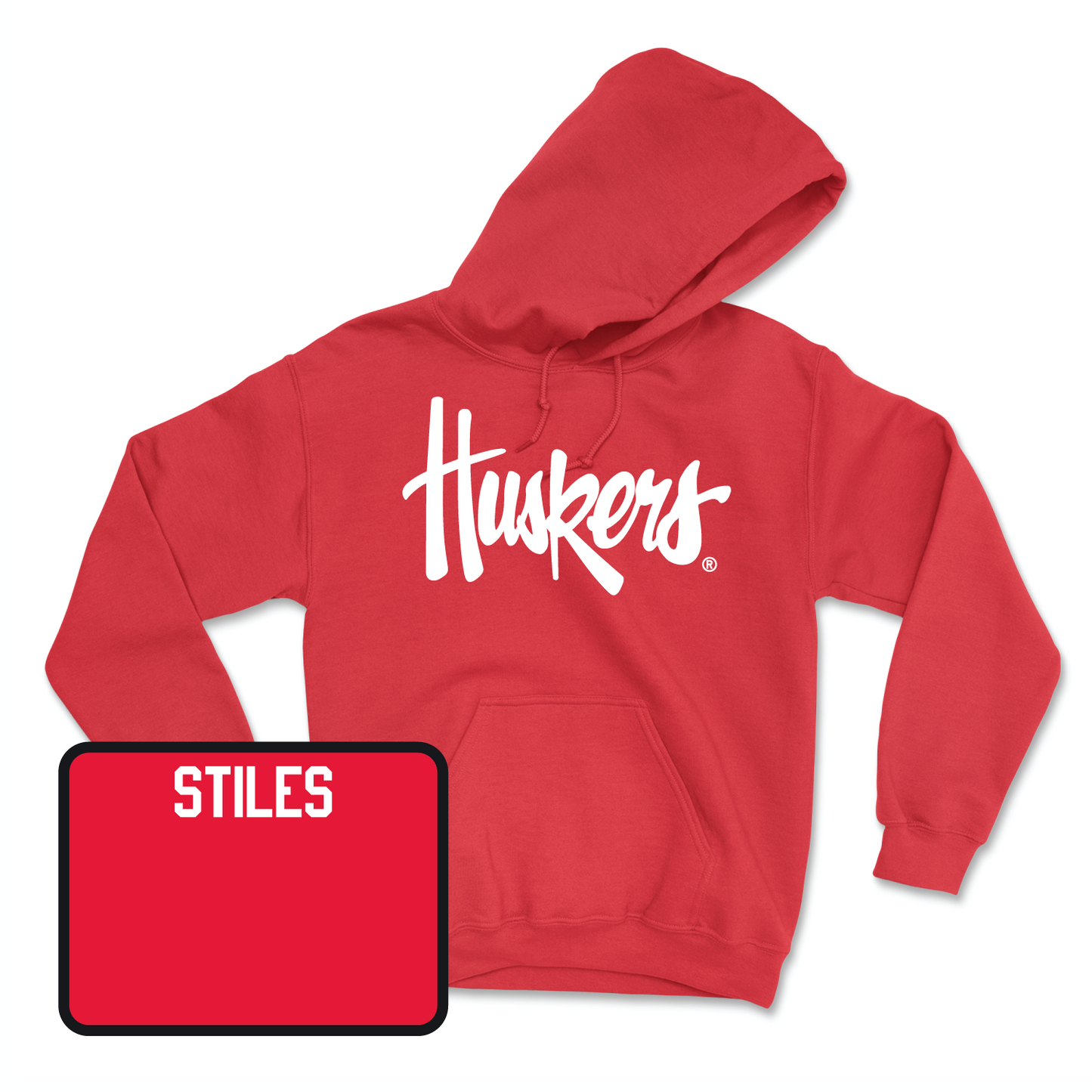 Red Wrestling Huskers Hoodie Small / Ethan Stiles | #157