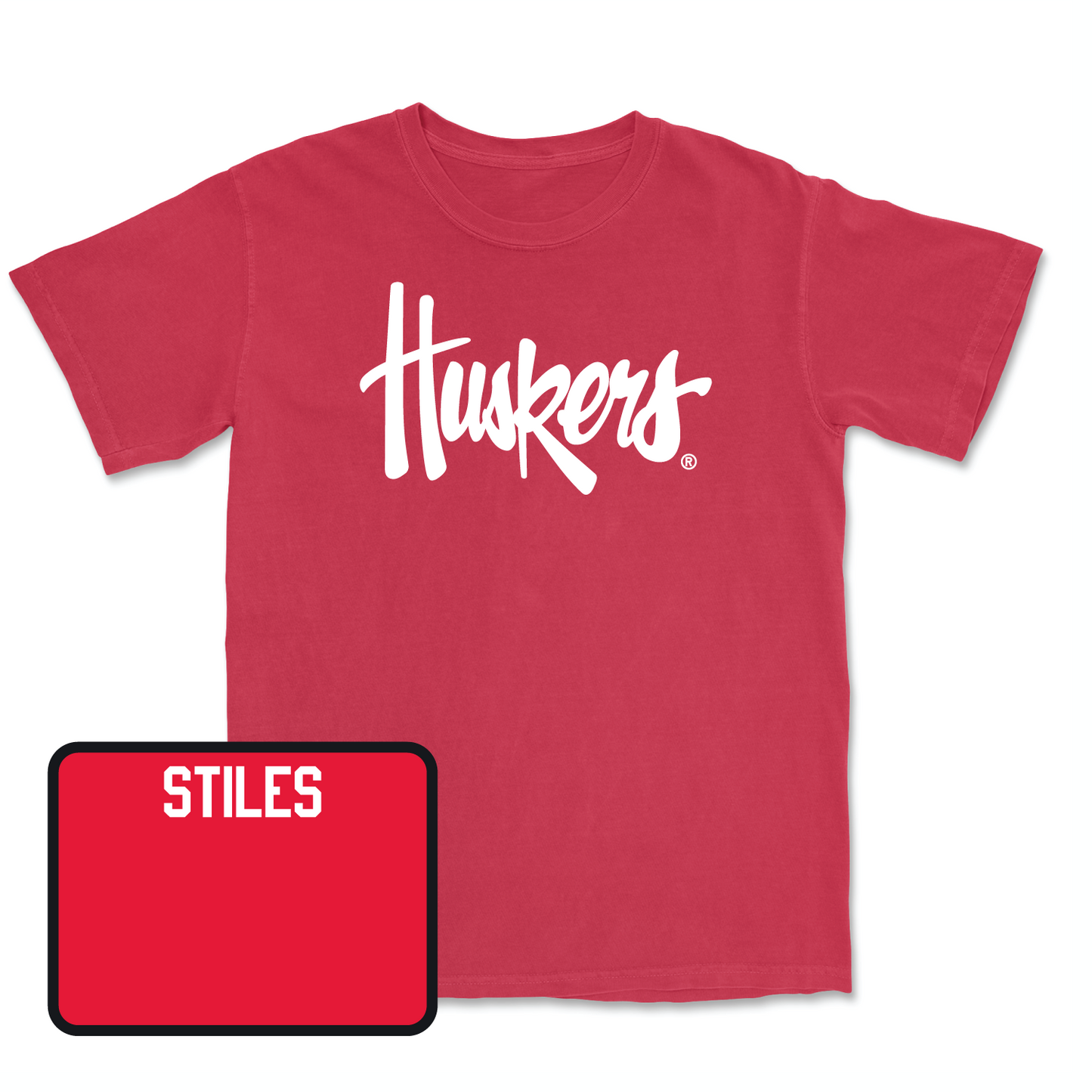 Red Wrestling Huskers Tee Medium / Ethan Stiles | #157