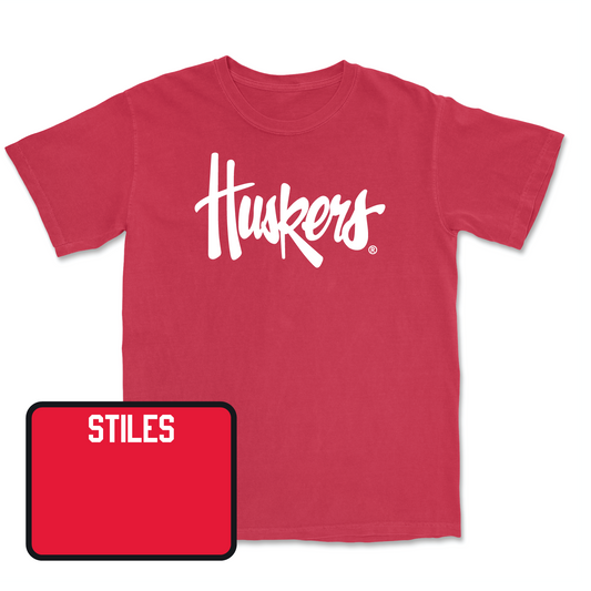 Red Wrestling Huskers Tee Youth Small / Ethan Stiles | #157