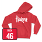Red Football Huskers Hoodie 5 Youth Large / Grant Buda | #46
