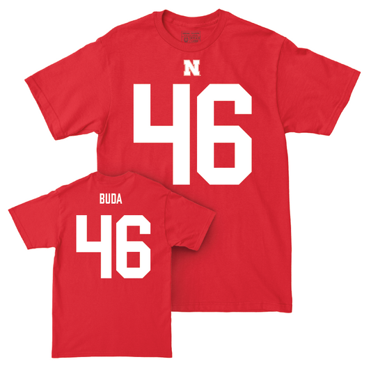 Nebraska Football Red Shirsey Tee - Grant Buda | #46 Youth Small