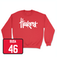 Red Football Huskers Crew 5 Large / Grant Buda | #46
