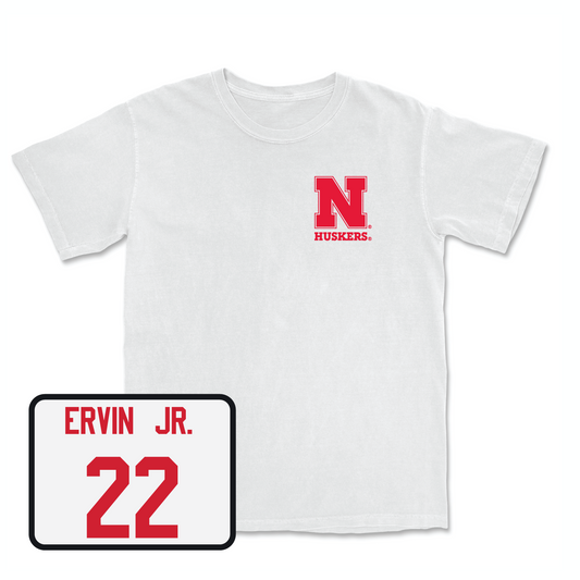 White Football Comfort Colors Tee Youth Small / Gabe Ervin Jr. | #22