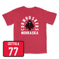 Red Football Cornhuskers Tee Medium / Gunnar Gottula | #77
