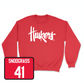 Red Football Huskers Crew 5 Large / Garrett Snodgrass | #41