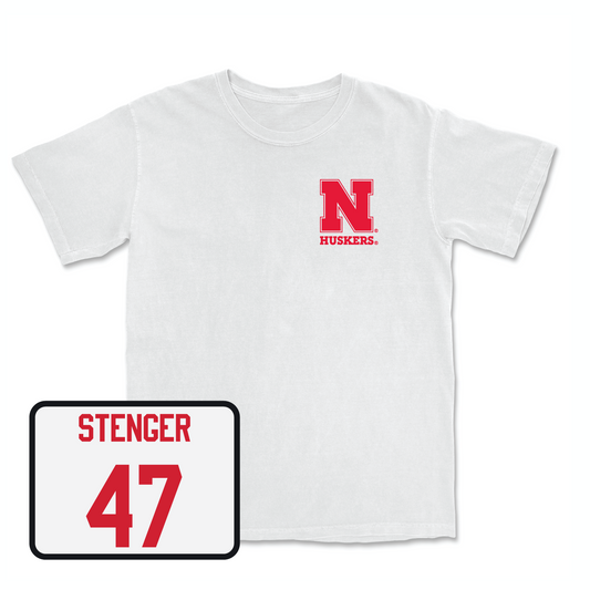 White Football Comfort Colors Tee 5 2X-Large / Gage Stenger | #47
