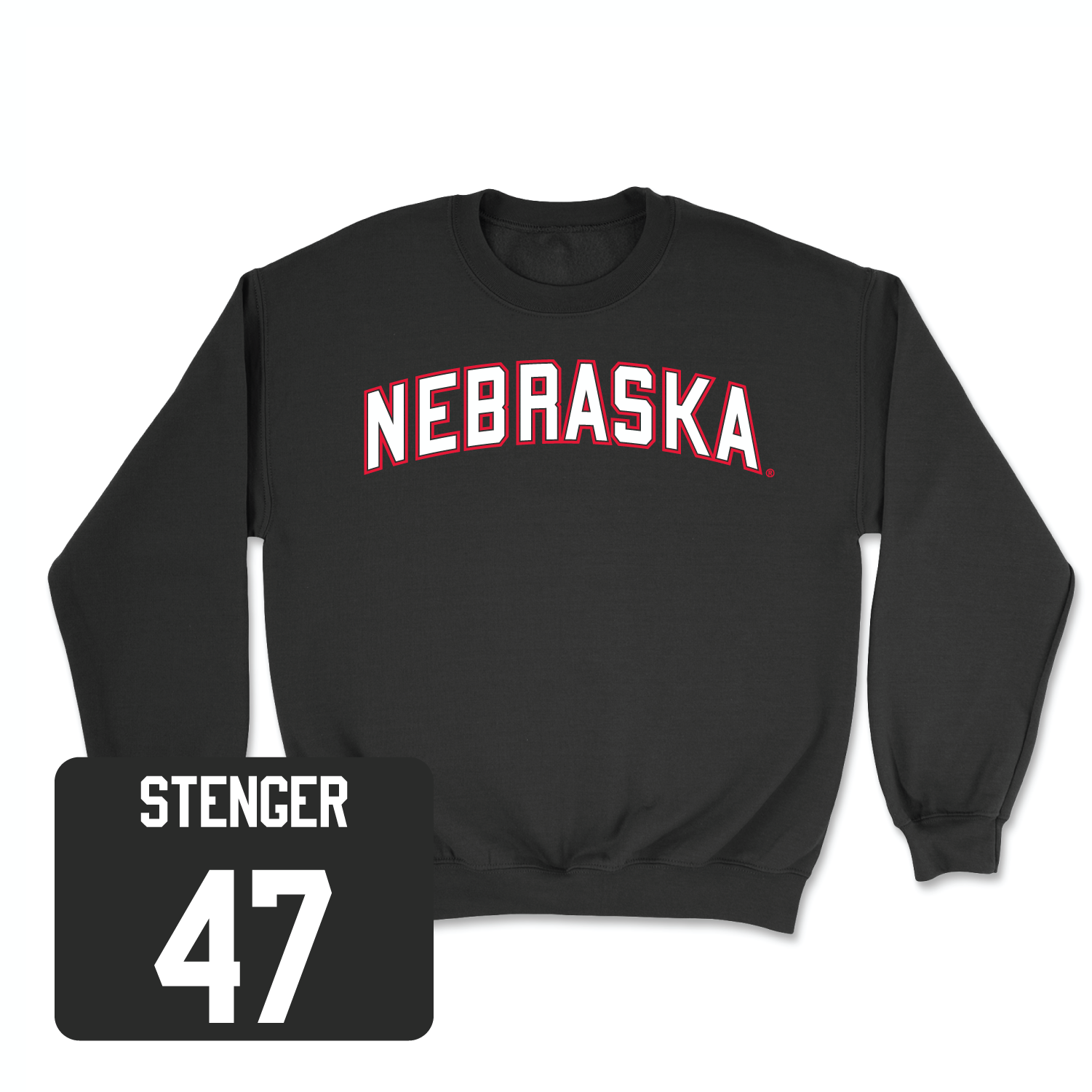Black Football Nebraska Crew 5 Large / Gage Stenger | #47