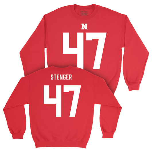 Nebraska Football Red Shirsey Crew - Gage Stenger | #47 Youth Small