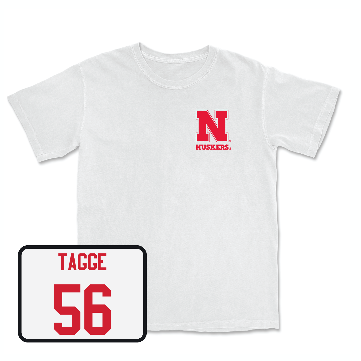 White Football Comfort Colors Tee 6 Small / Grant Tagge | #56
