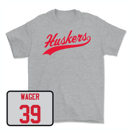 Sport Grey Football Script Tee Youth Small / Gage Wager | #39