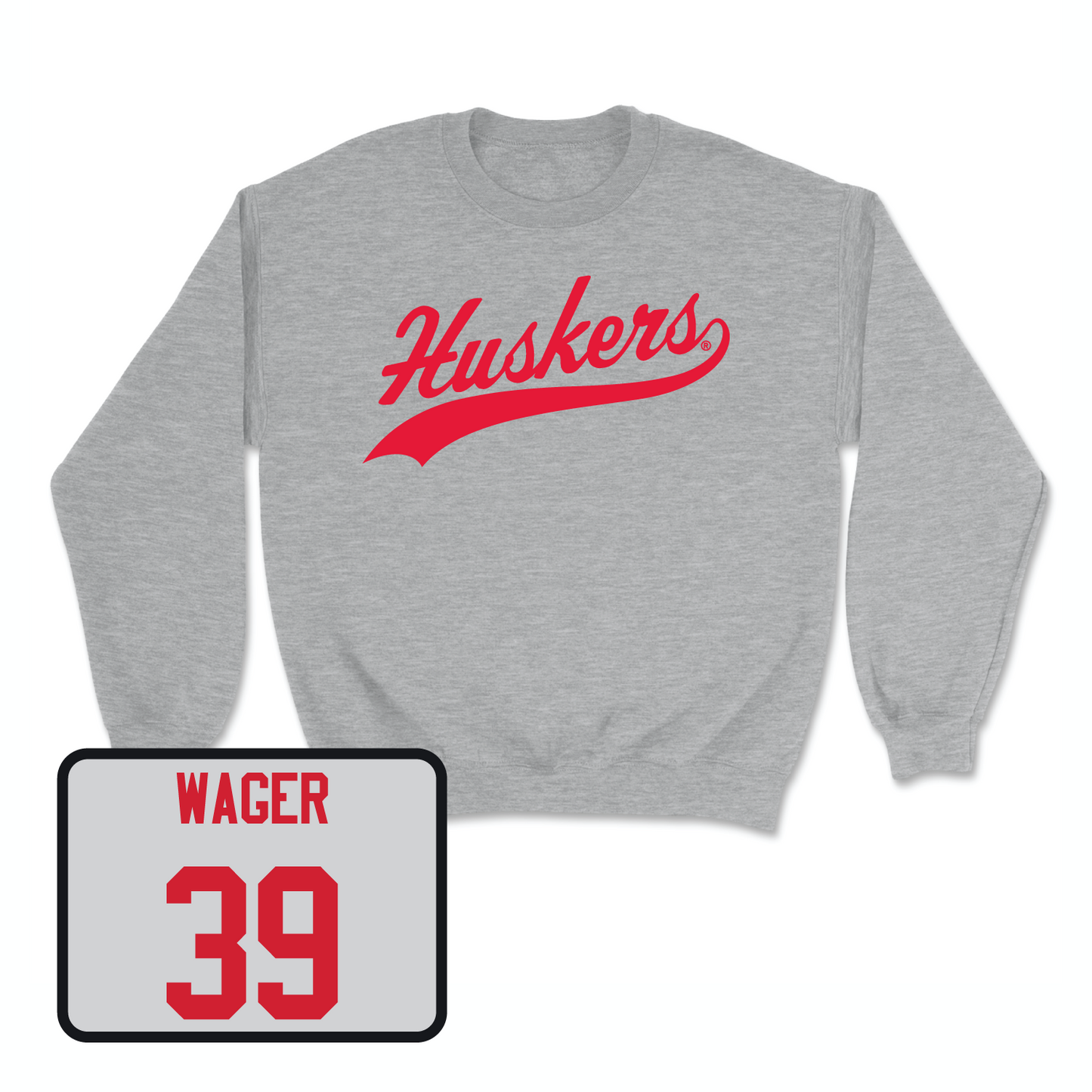 Sport Grey Football Script Crew Small / Gage Wager | #39