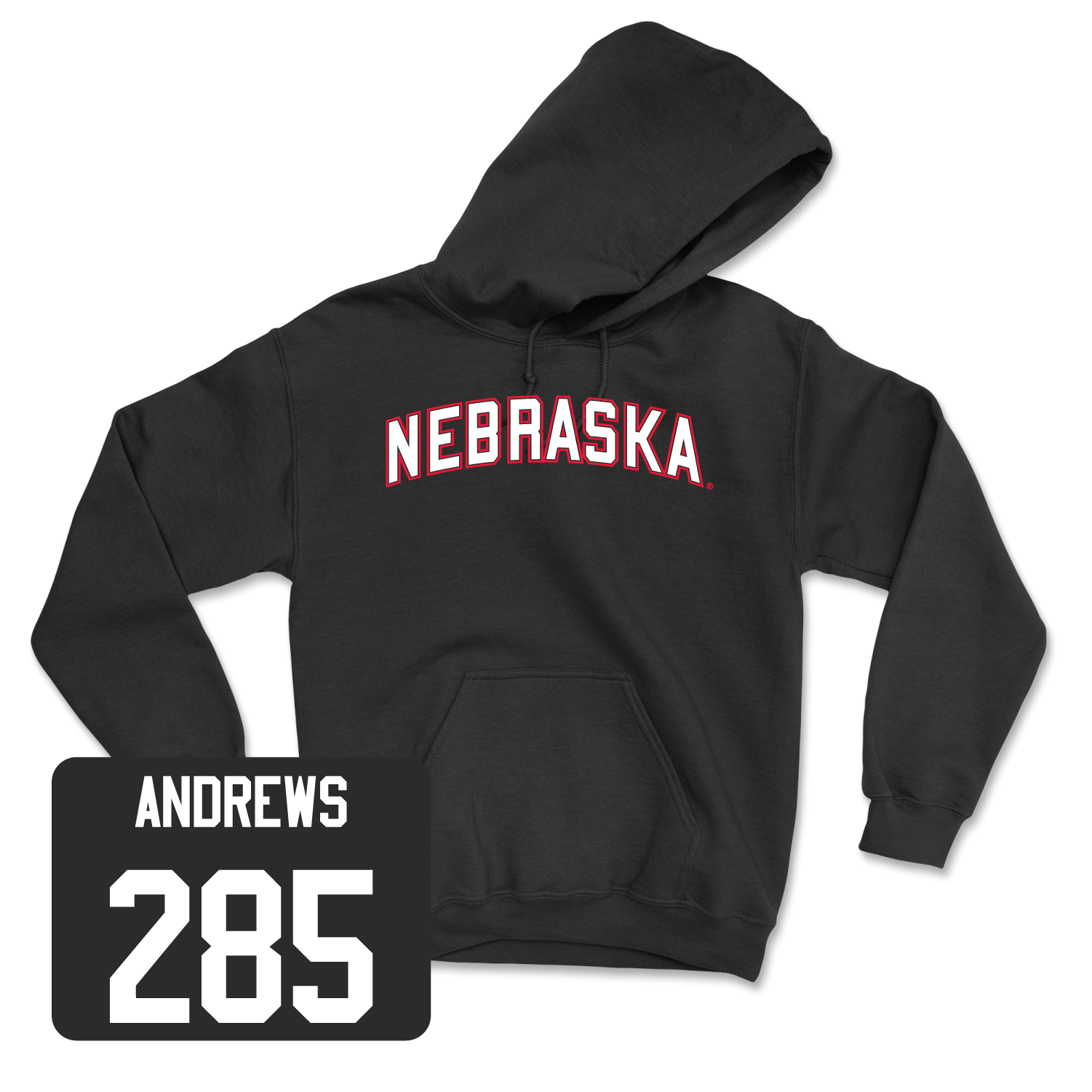 Black Wrestling Nebraska Hoodie Medium / Harley Andrews | #285