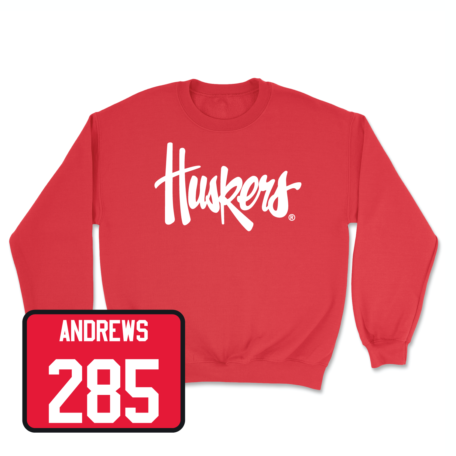 Red Wrestling Huskers Crew X-Large / Harley Andrews | #285