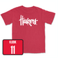 Red Women's Volleyball Huskers Tee Small / Hayden Kubik | #11