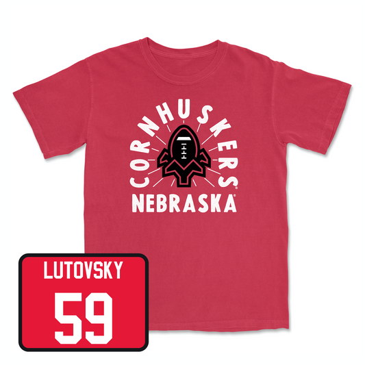 Red Football Cornhuskers Tee 6 2X-Large / Henry Lutovsky | #59