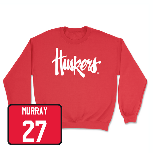 Red Women's Volleyball Huskers Crew Youth Small / Harper Murray | #27