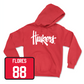 Red Football Huskers Hoodie 10 Large / Ismael Flores | #88