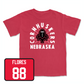 Red Football Cornhuskers Tee Youth Large / Ismael Flores | #88
