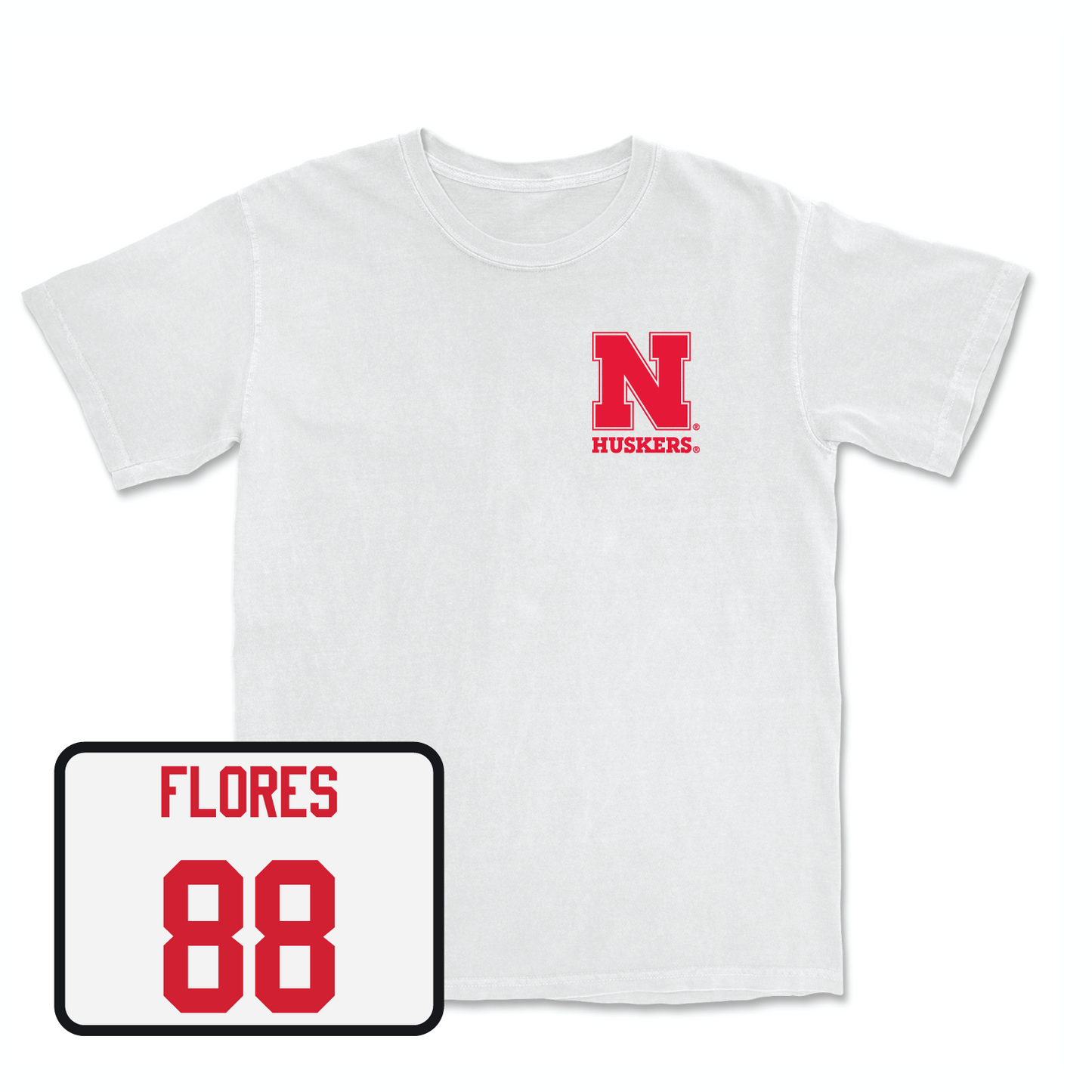 White Football Comfort Colors Tee Small / Ismael Flores | #88