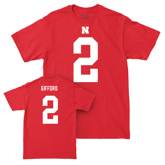 Nebraska Football Red Shirsey Tee - Isaac Gifford | #2 Youth Small