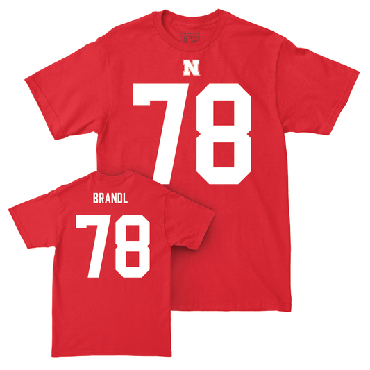 Nebraska Football Red Shirsey Tee - Jacob Brandl | #78 Youth Small