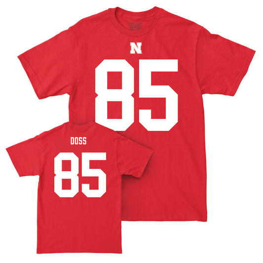 Nebraska Football Red Shirsey Tee - Jaidyn Doss | #85 Youth Small