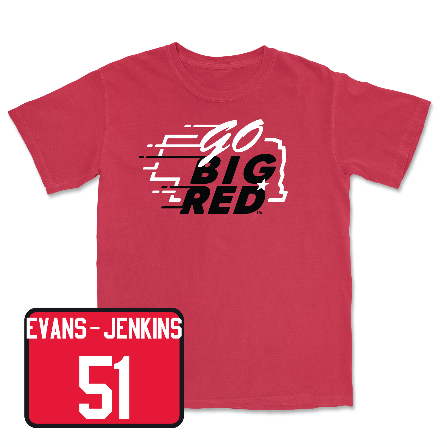 Red Football GBR Tee 6 3X-Large / Justin Evans-Jenkins | #51