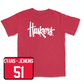 Red Football Huskers Tee 6 Large / Justin Evans-Jenkins | #51