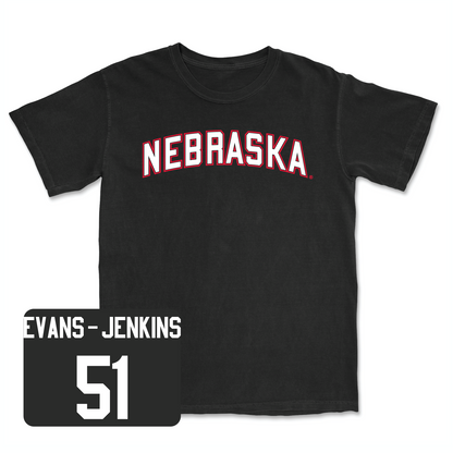 Black Football Nebraska Tee 6 Youth Small / Justin Evans-Jenkins | #51