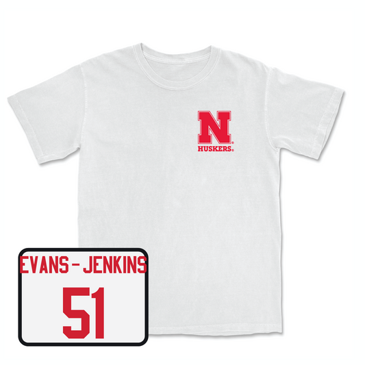 White Football Comfort Colors Tee 6 Youth Small / Justin Evans-Jenkins | #51