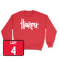 Red Men's Basketball Huskers Crew Youth Large / Juwan Gary | #4