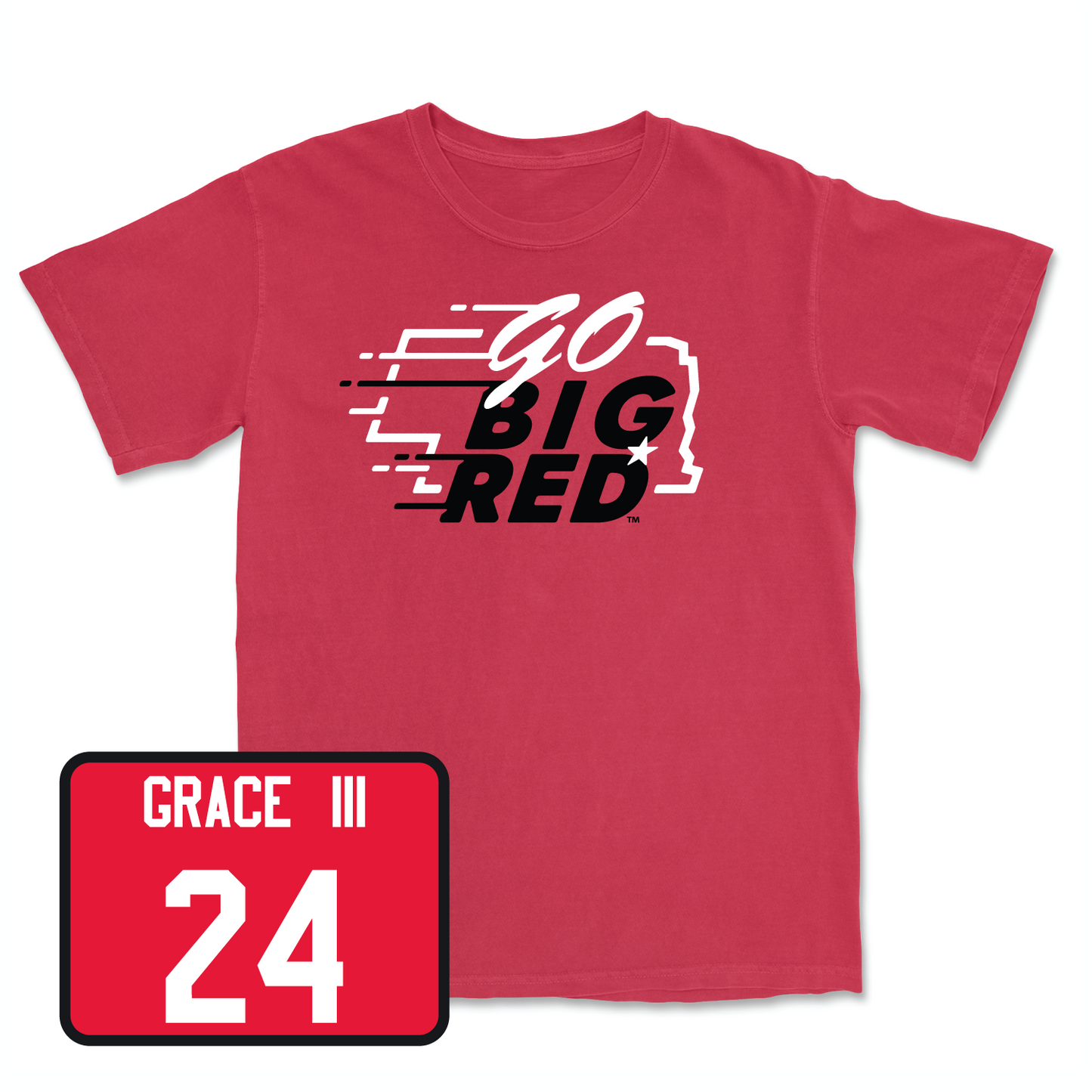 Red Men's Basketball GBR Tee Small / Jeffrey Grace III | #24