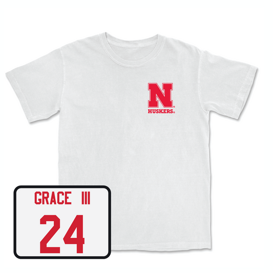 White Men's Basketball Comfort Colors Tee Youth Small / Jeffrey Grace III | #24