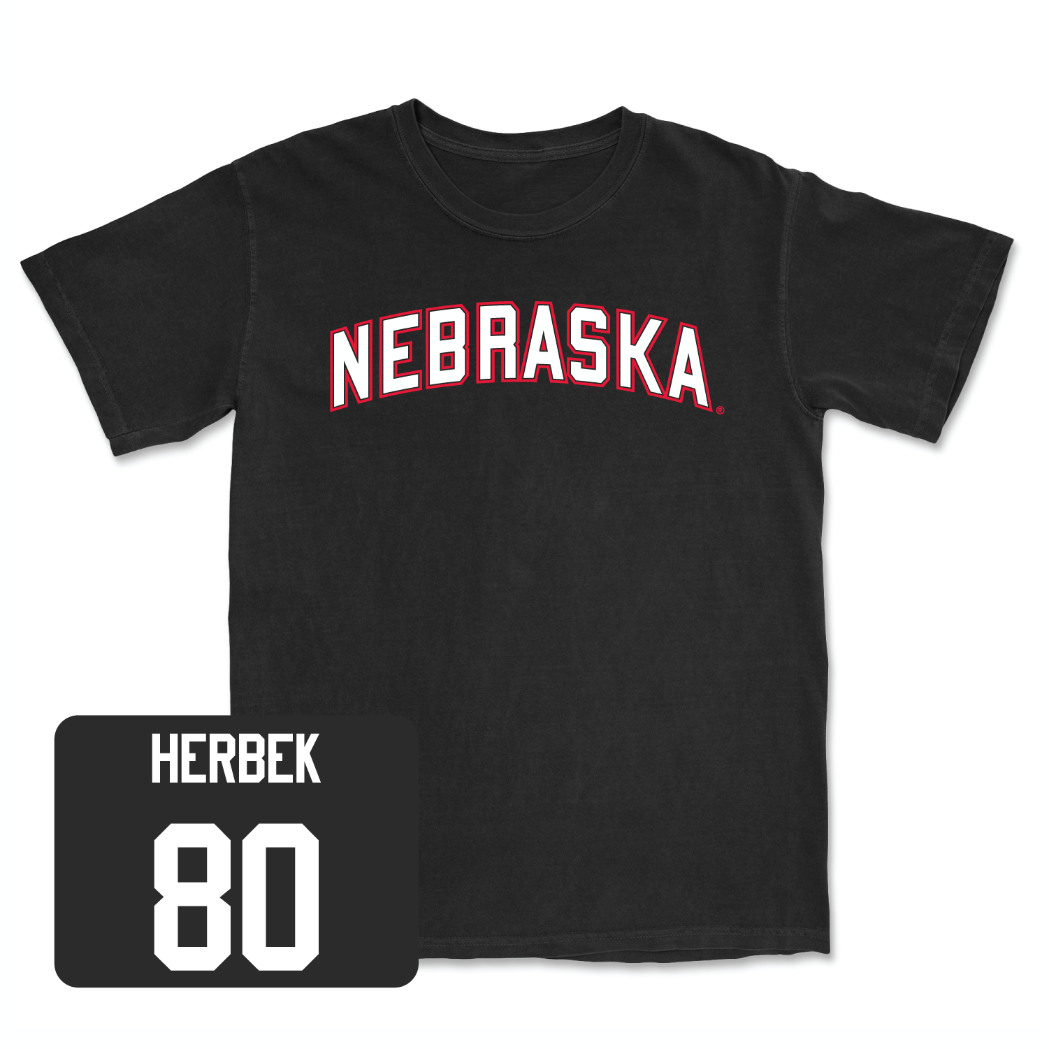 Black Football Nebraska Tee 7 Small / Jacob Herbek | #80