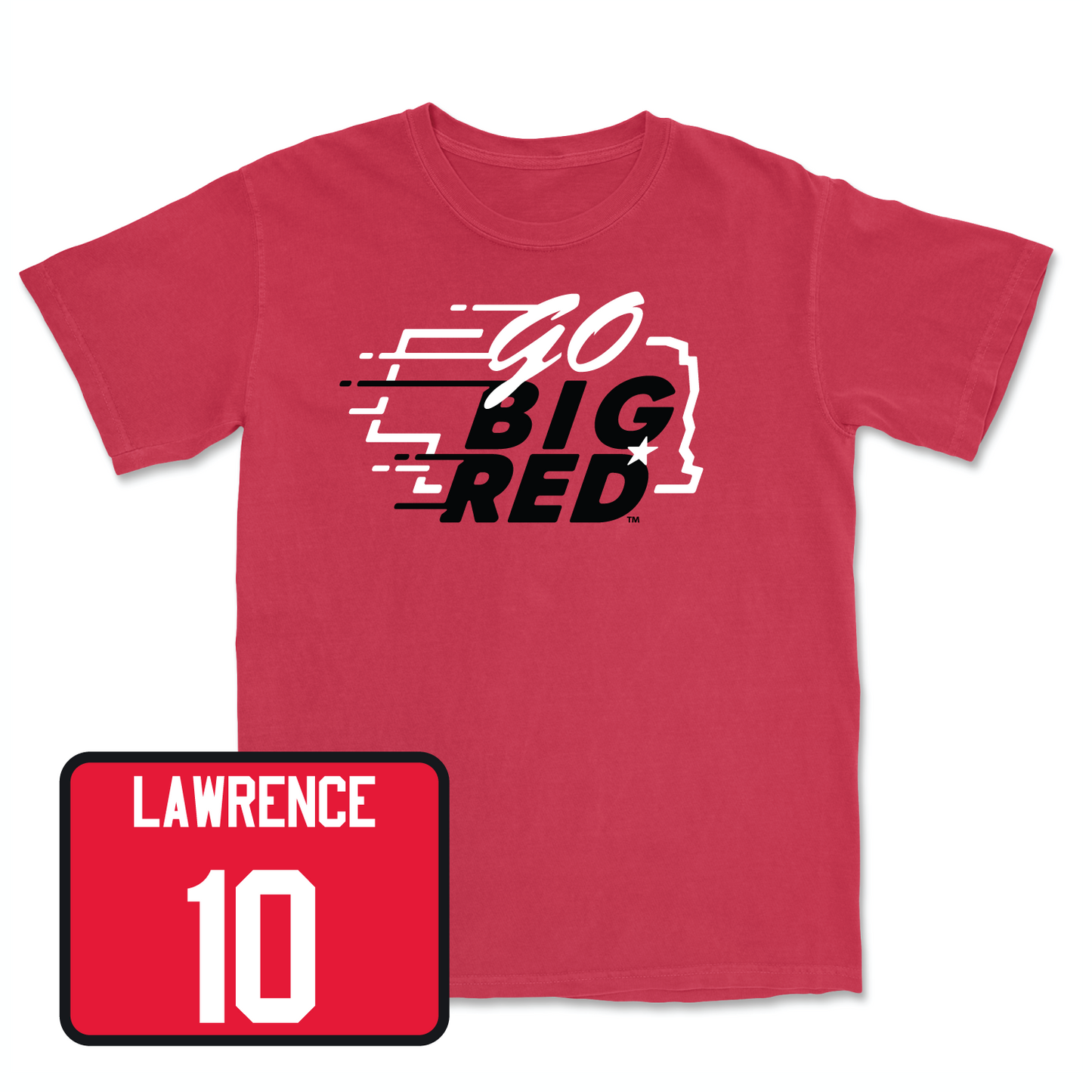 Red Men's Basketball GBR Tee Youth Medium / Jamarques Lawrence | #10