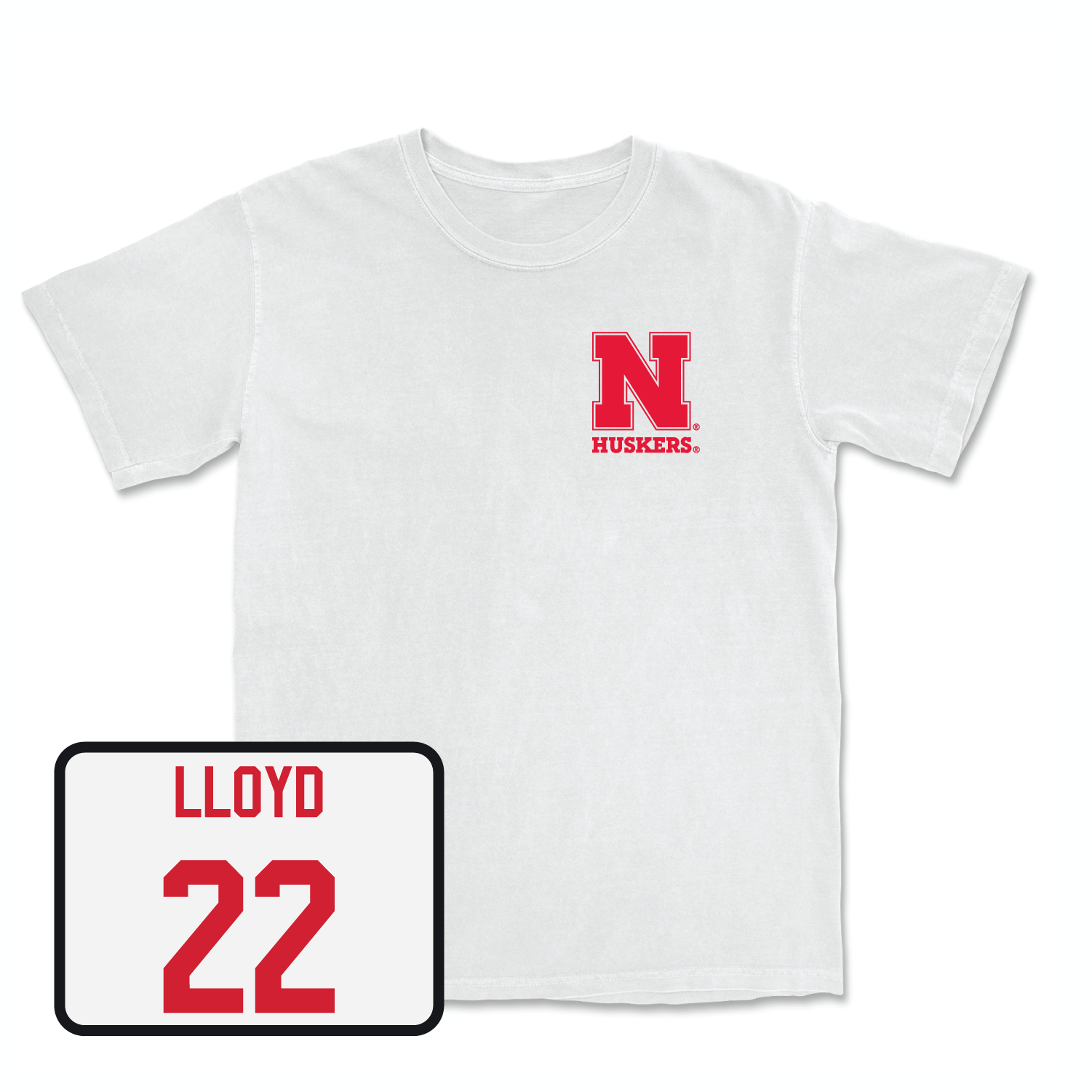 White Football Comfort Colors Tee Youth Small / Jaylen Lloyd | #22