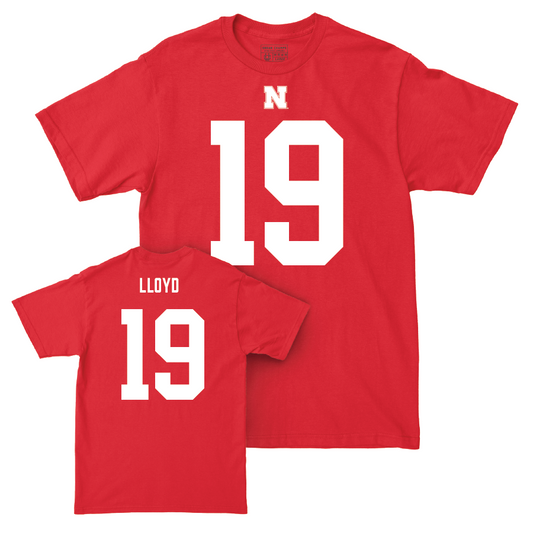 Nebraska Football Red Shirsey Tee - Jaylen Lloyd | #19 Youth Small
