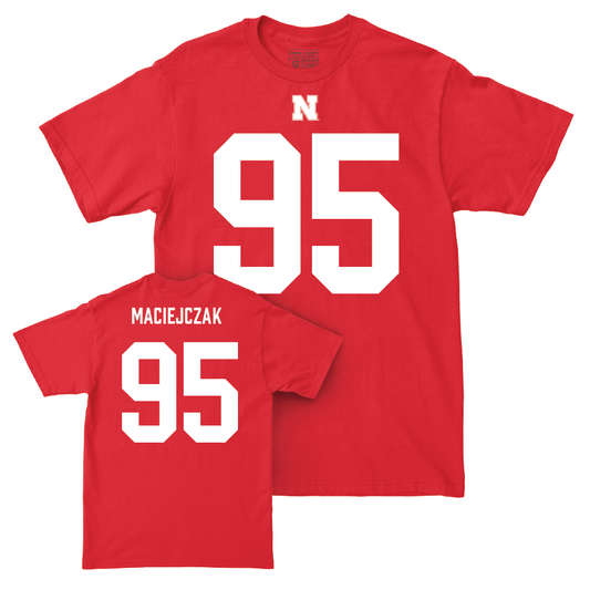 Nebraska Football Red Shirsey Tee - Jason Maciejczak | #95 Youth Small