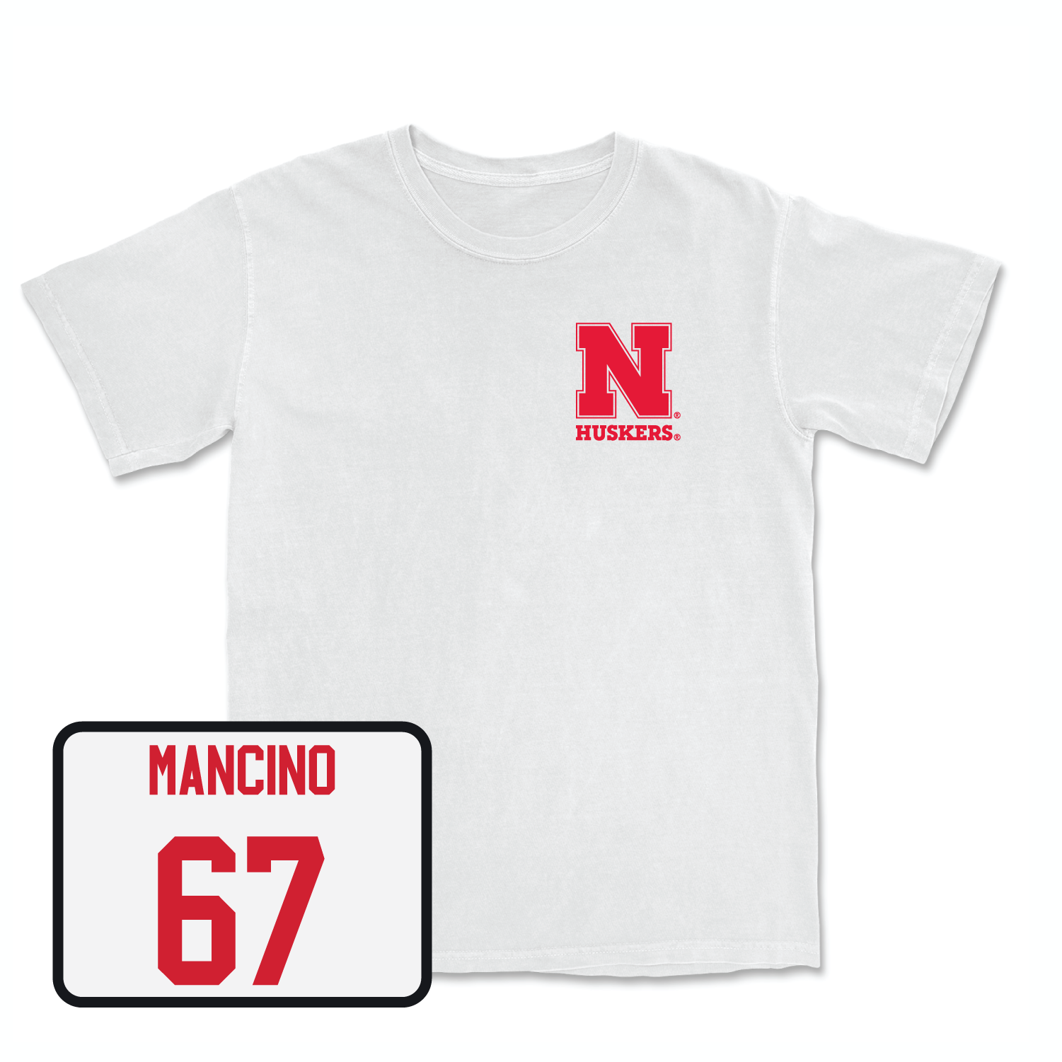 White Football Comfort Colors Tee 7 Youth Large / Joey Mancino | #67