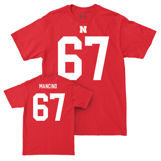 Nebraska Football Red Shirsey Tee - Joey Mancino | #67 Youth Small