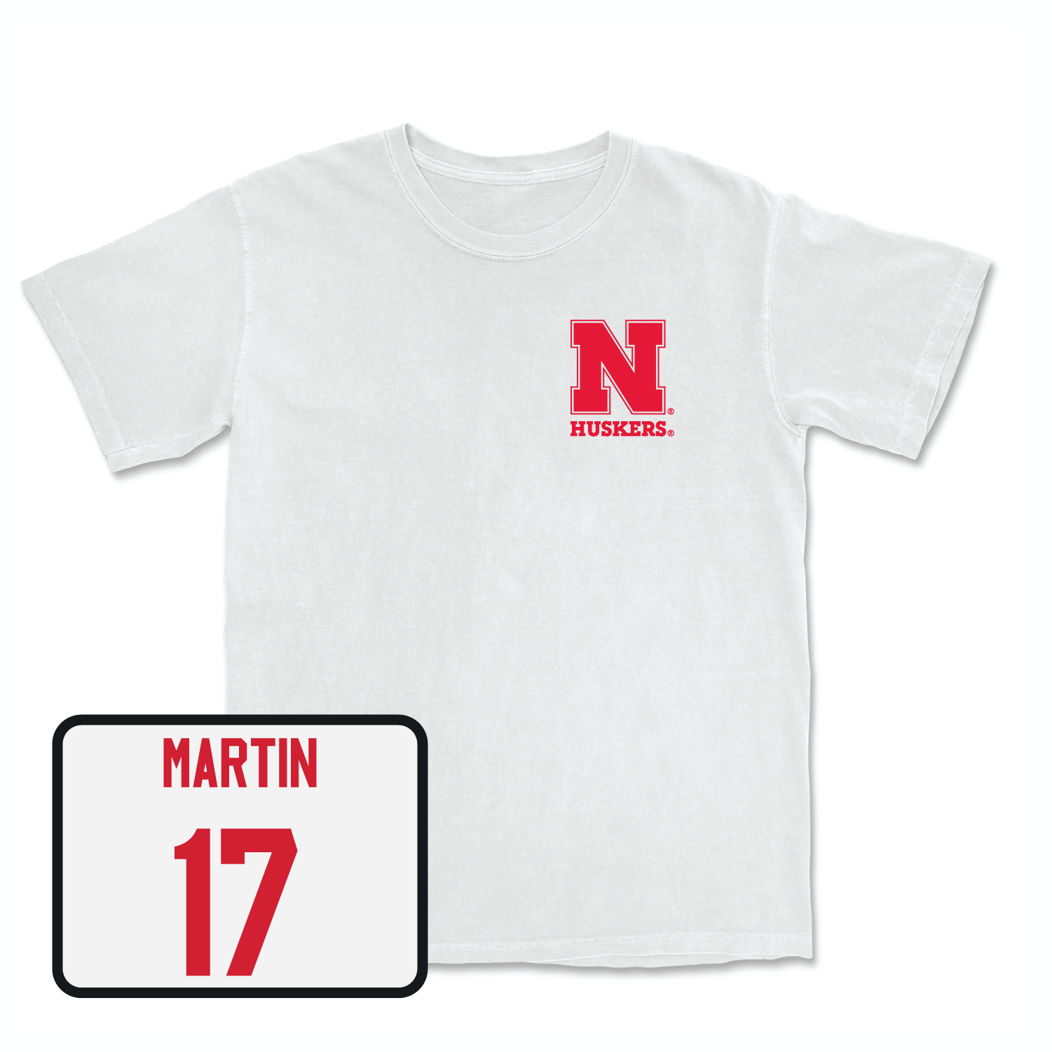 White Football Comfort Colors Tee 2 Small / Jalil Martin | #17