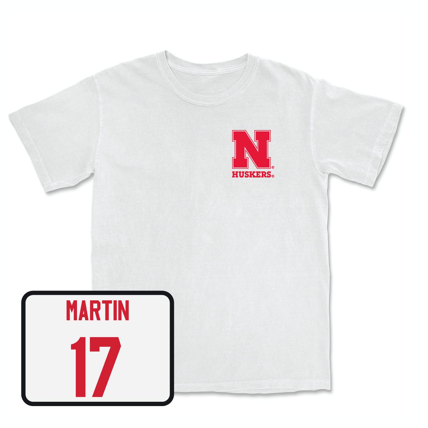 White Football Comfort Colors Tee 2 Youth Small / Jalil Martin | #17