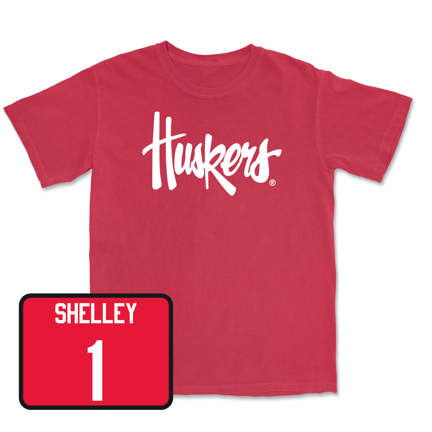 Red Women's Basketball Huskers Tee Large / Jaz Shelley | #1