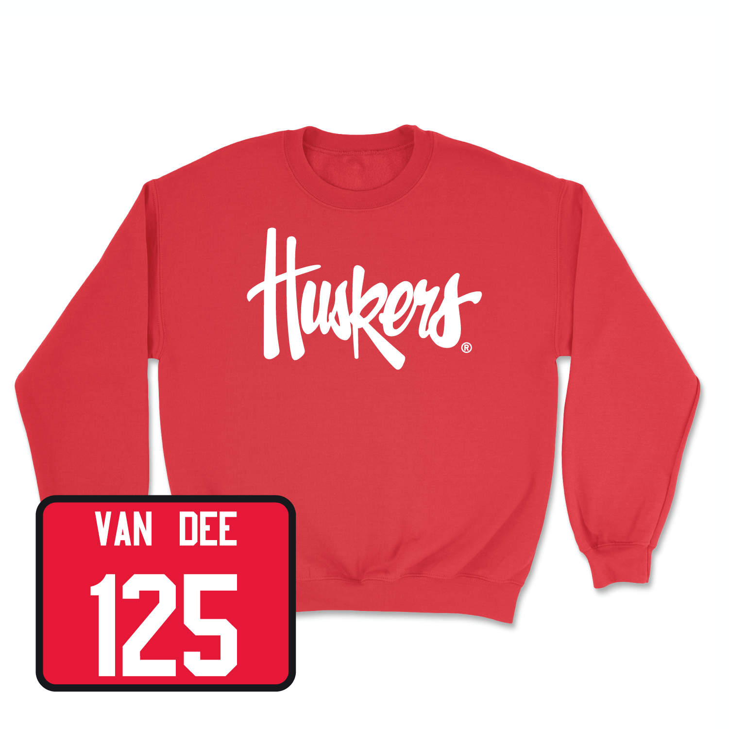 Red Wrestling Huskers Crew Youth Large / Jacob Van Dee | #125