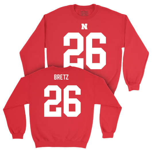 Nebraska Football Red Shirsey Crew - Koby Bretz | #26 Youth Small