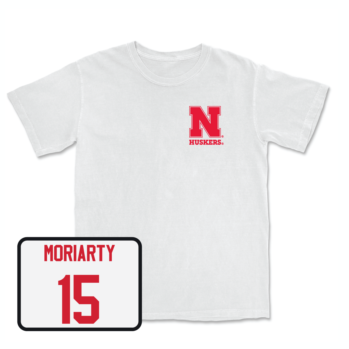 White Women's Basketball Comfort Colors Tee Small / Kendall Moriarty | #15