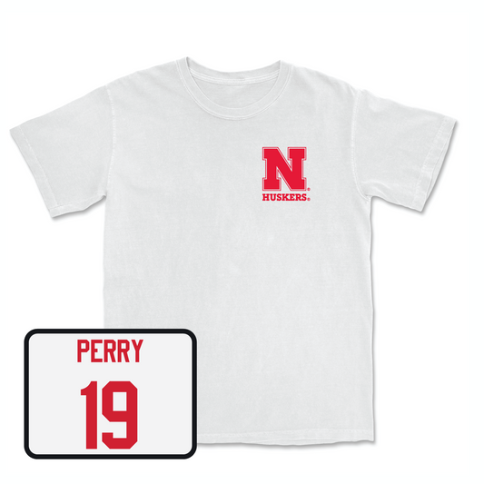 White Baseball Comfort Colors Tee Youth Small / Kyle Perry | #19